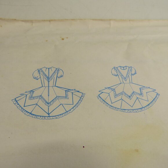 VTG Authenic Pattern Inc #309 Large Full Square Dancing Circle Skirt Pointed Hem - Picture 3 of 12